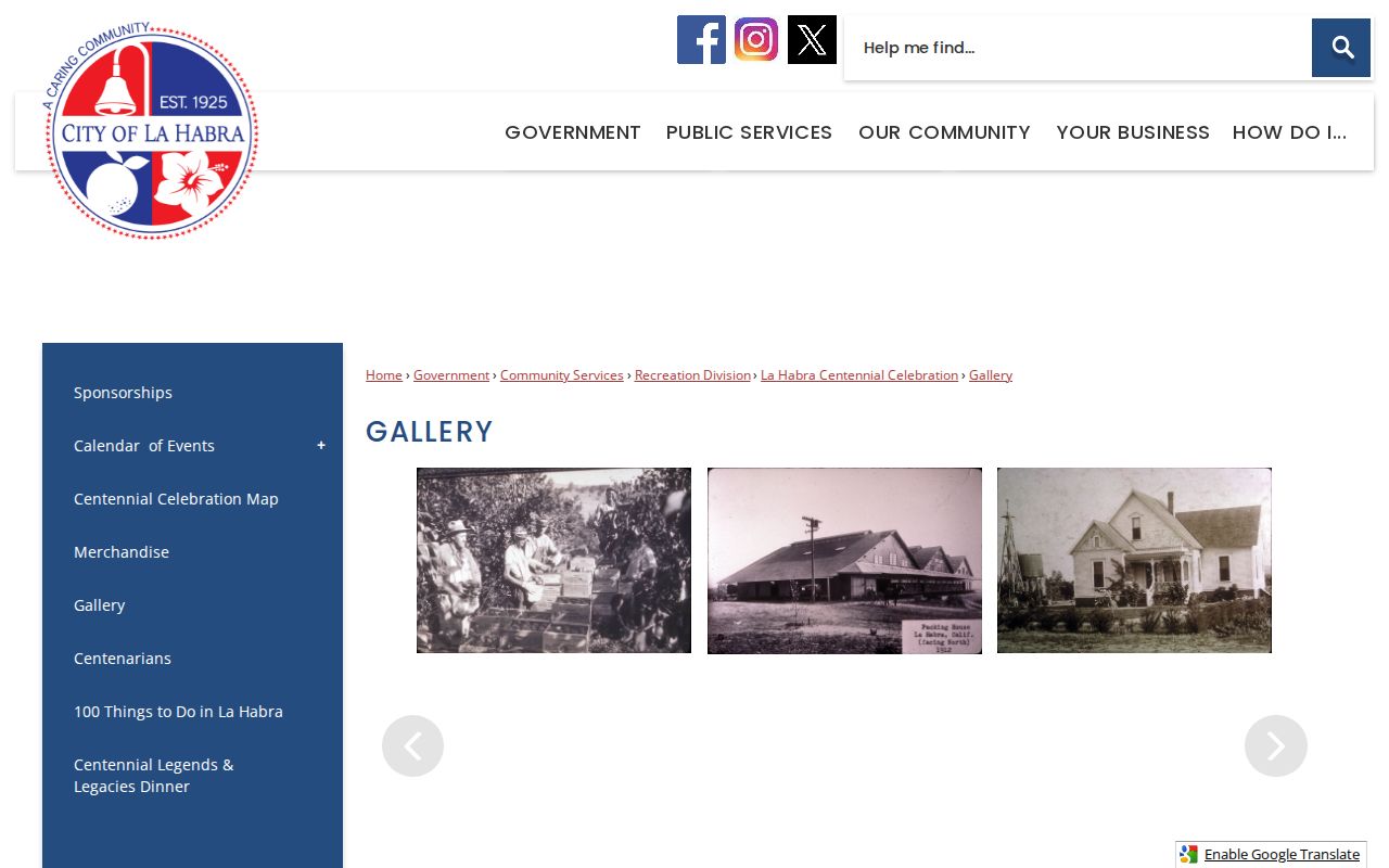 La Habra city directory local history gallery