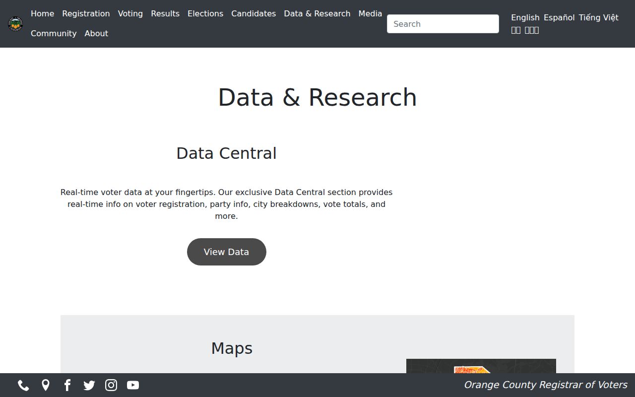 Orange County election data hub